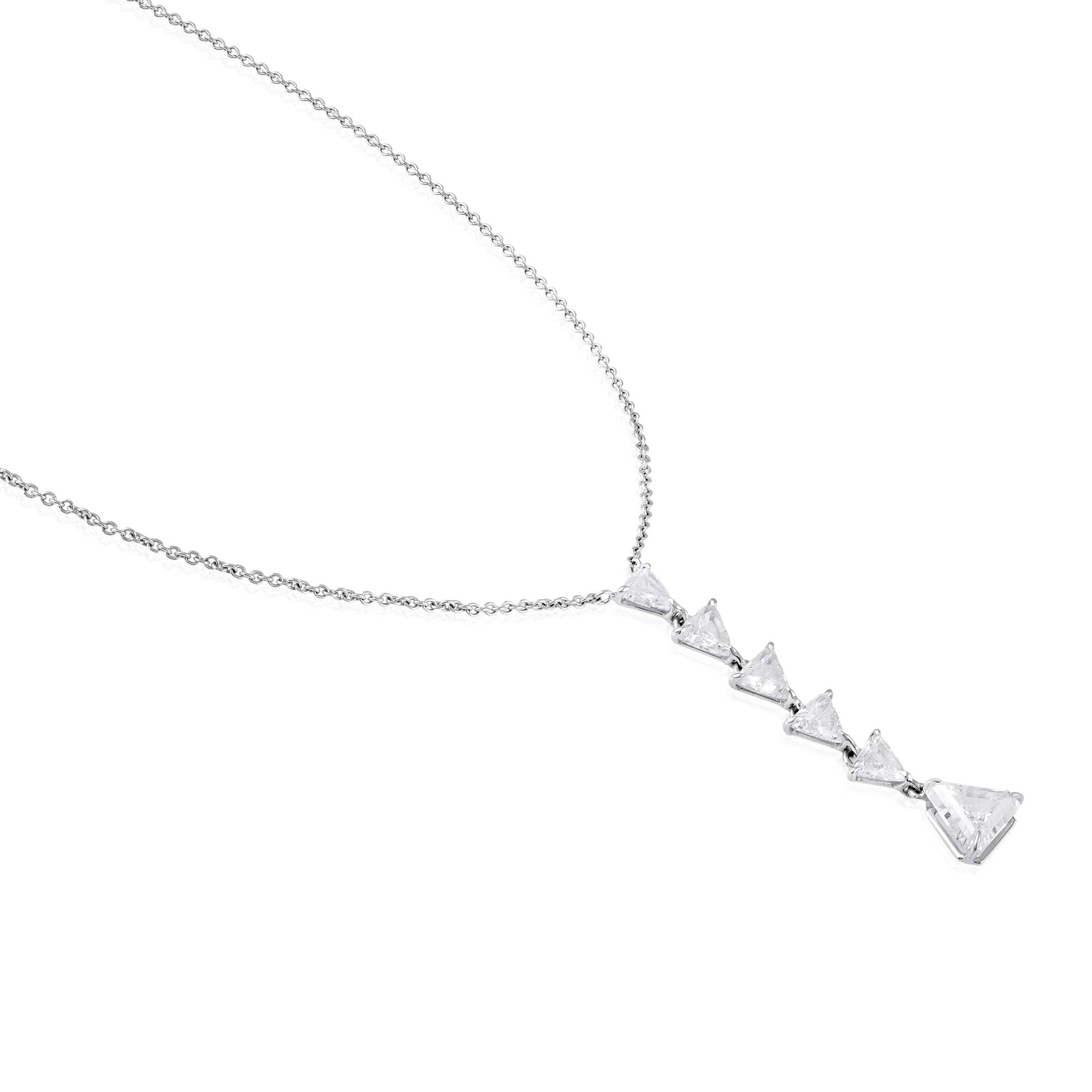 Trillion Lariat Diamond Necklace