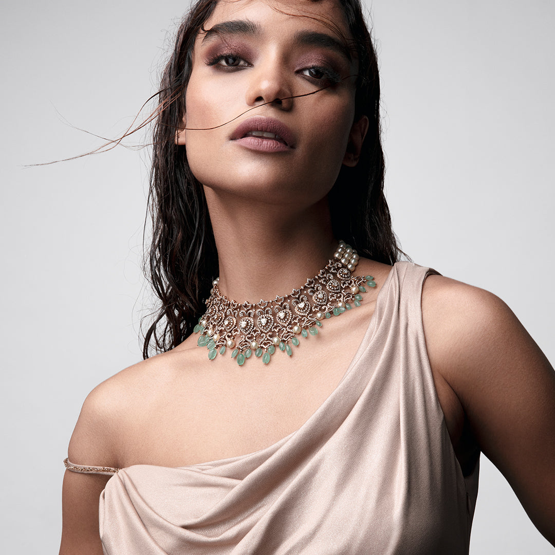 Dewdrop Emerald Choker