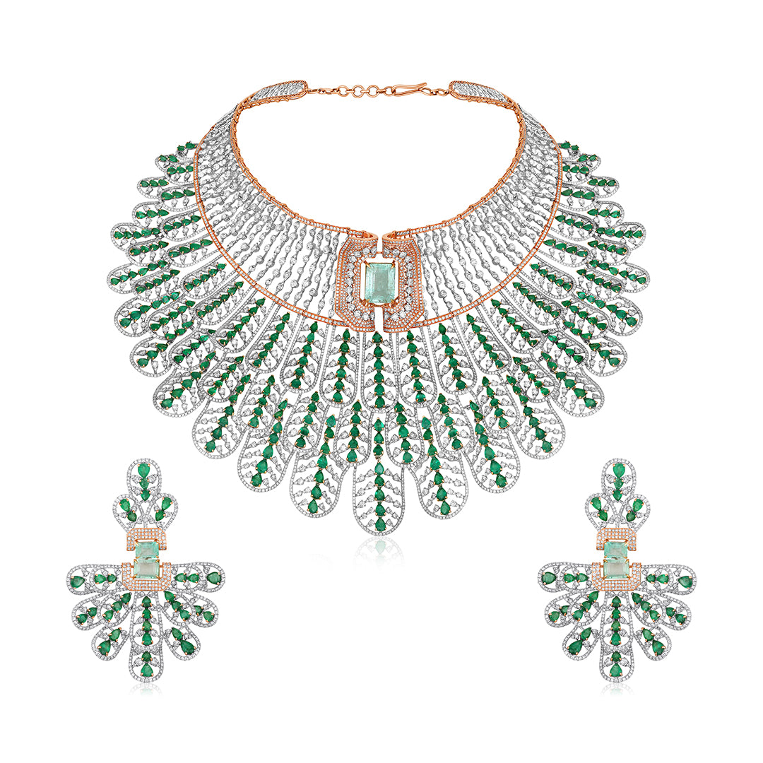 Emerald Multi-Strand Cascade Set