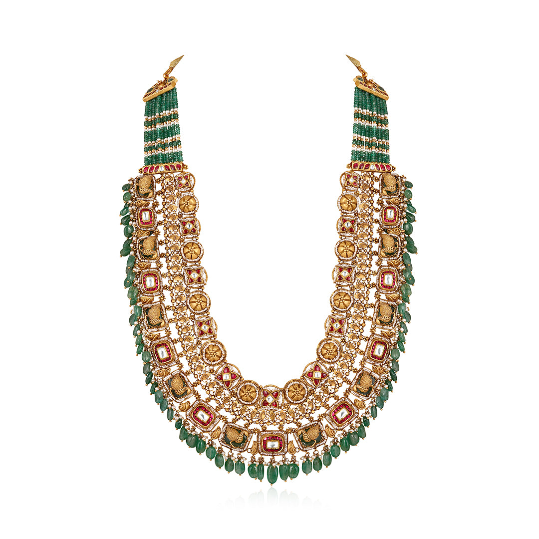 Gold Layered Emerald Cascade