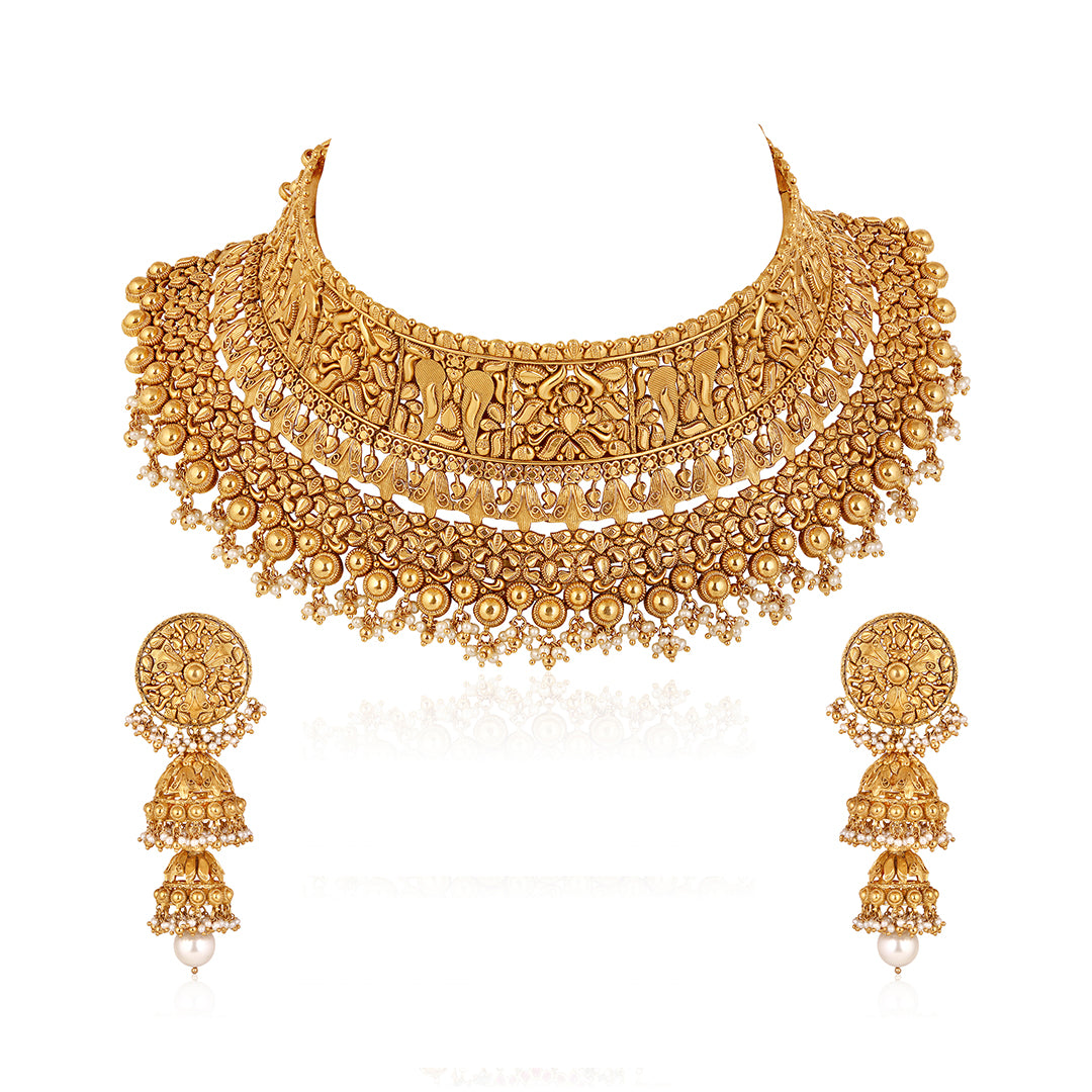 Maharani Sculpted Heritage Choker Set