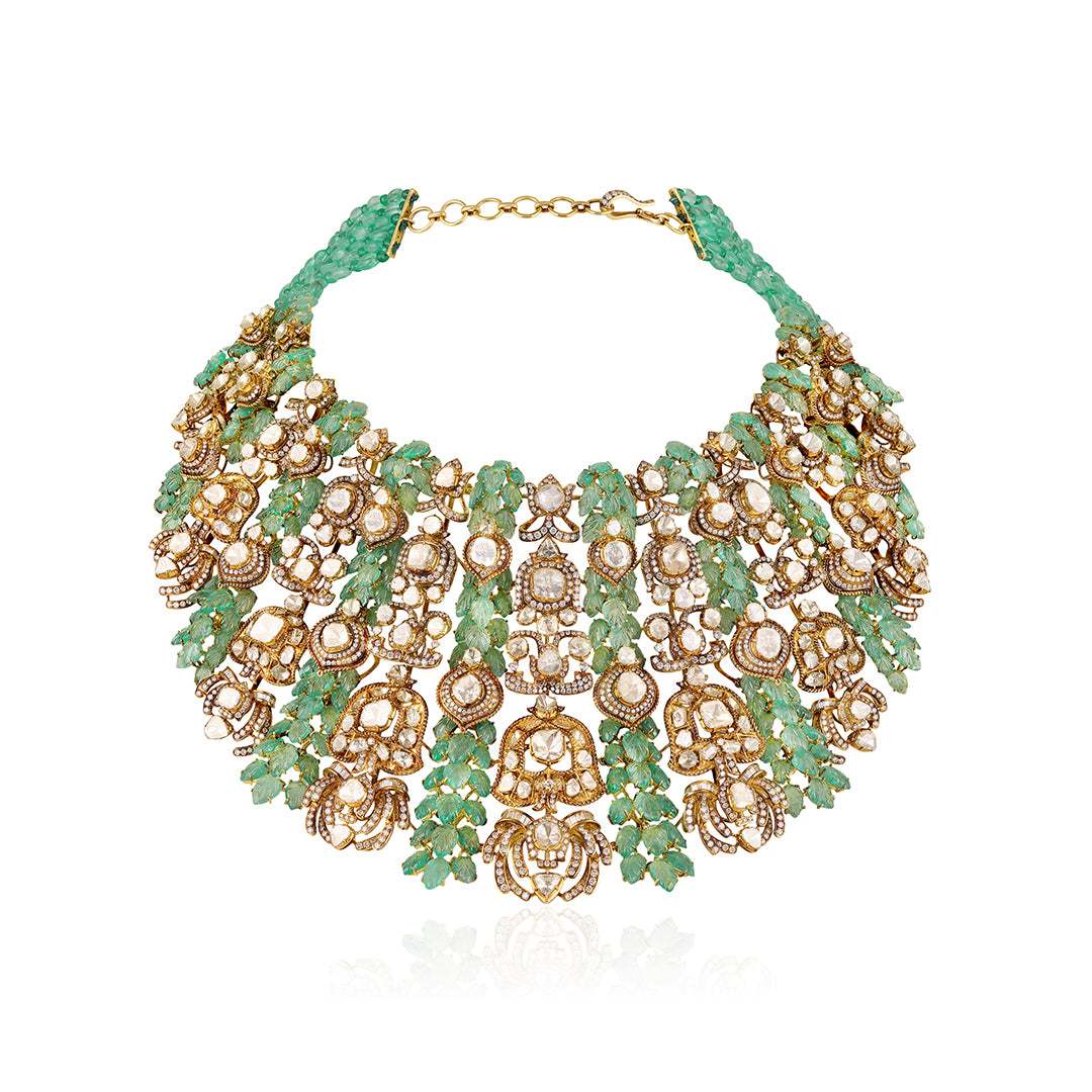 The Effortless Regal Uncut Diamond Necklace Set