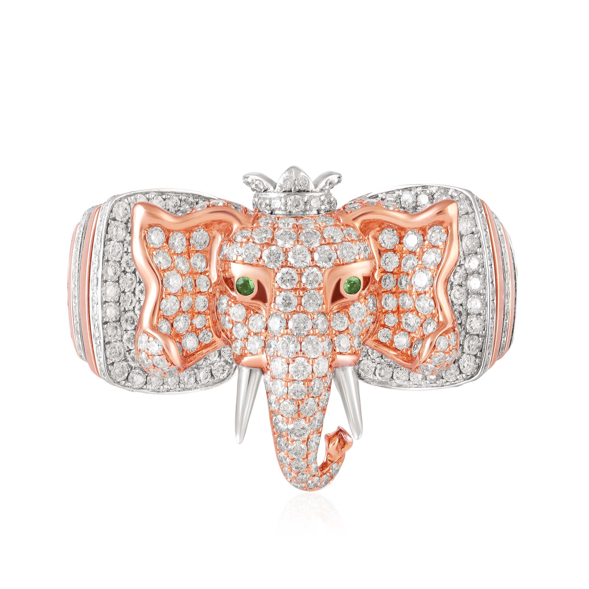 Regal Tusker Crown Ring