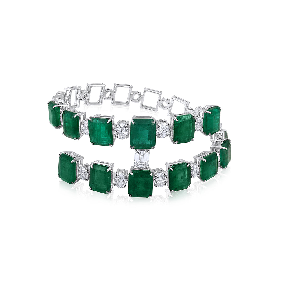 Swirl It Up Emerald Bracelet