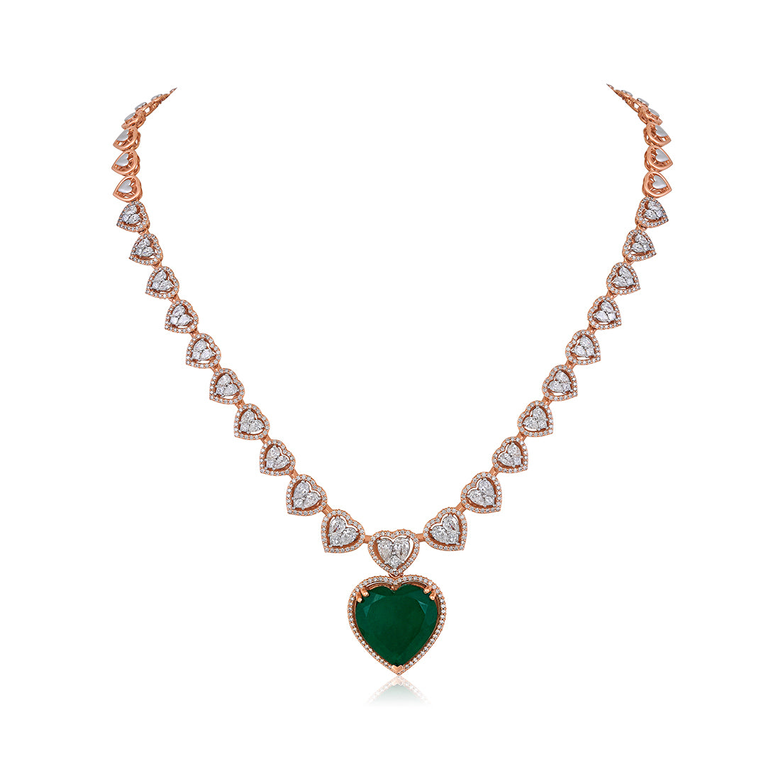 Diamond Pavé Heart Necklace