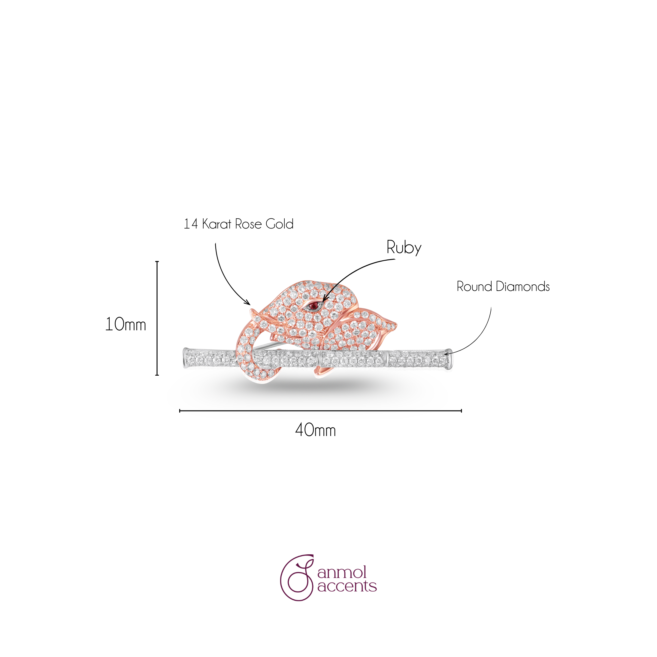 Gaja Embrace Tie Pin