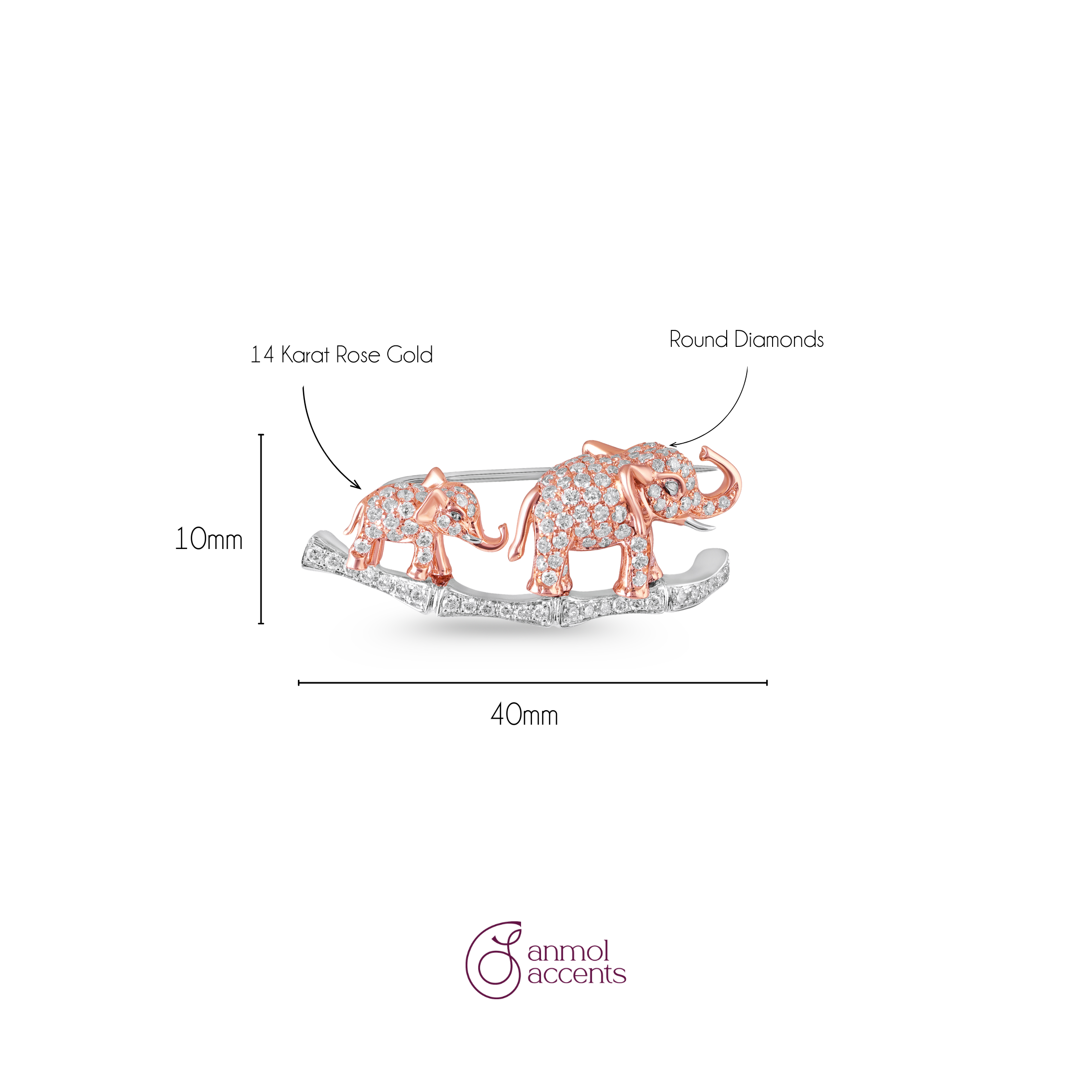 Mama Baby Gaja Tie Pin