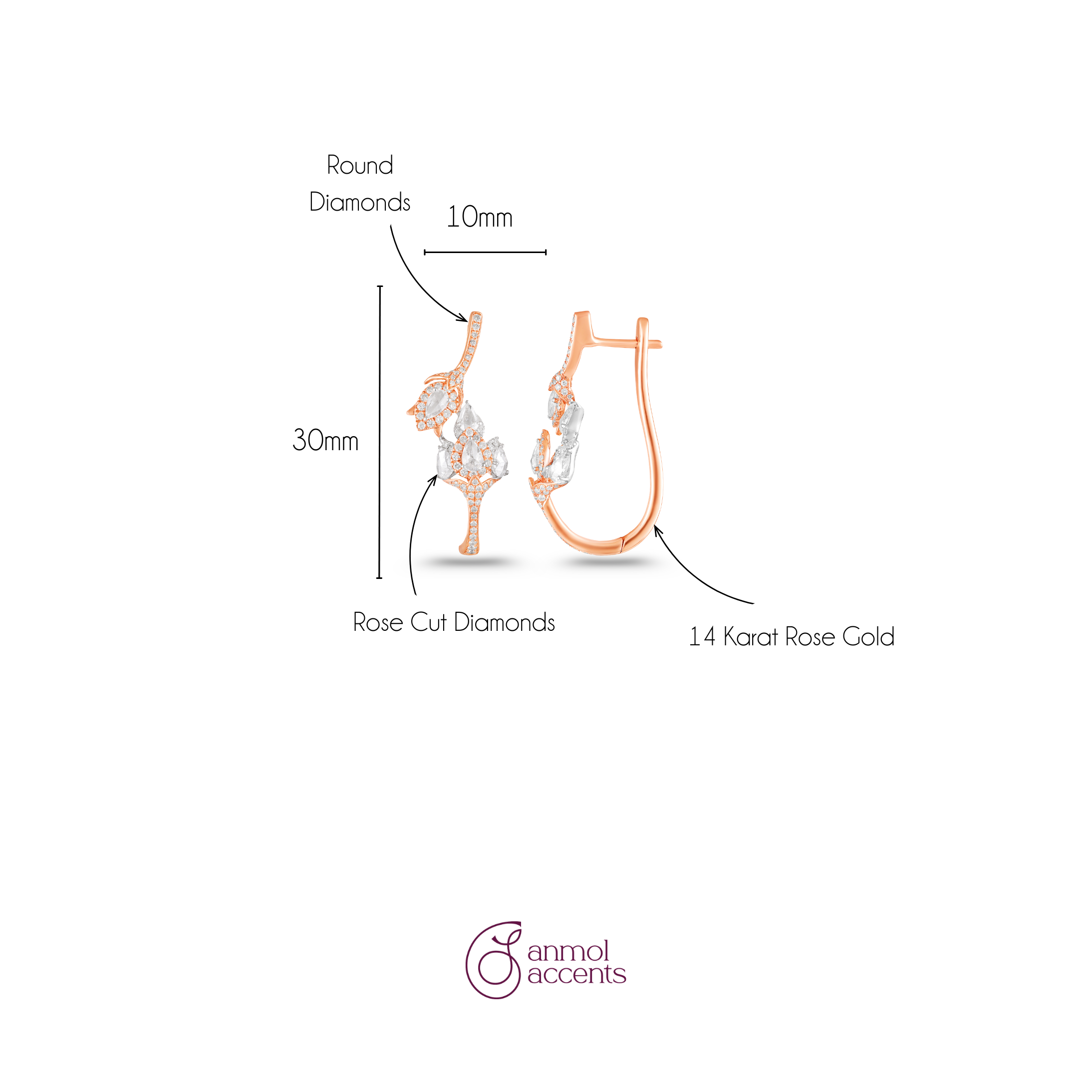 Morning Dew Natural Diamond Earrings