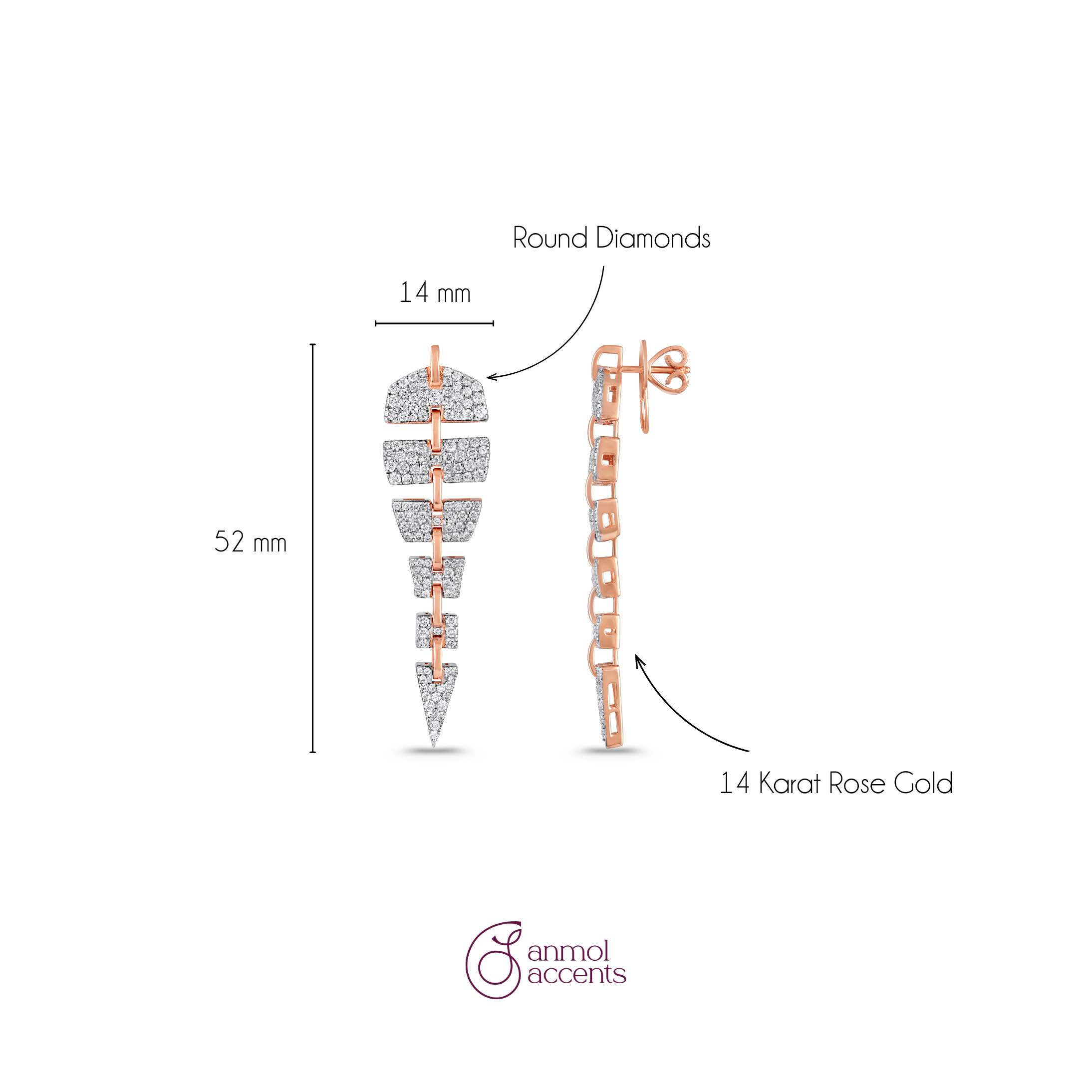 Signature Cascade Diamond Danglers