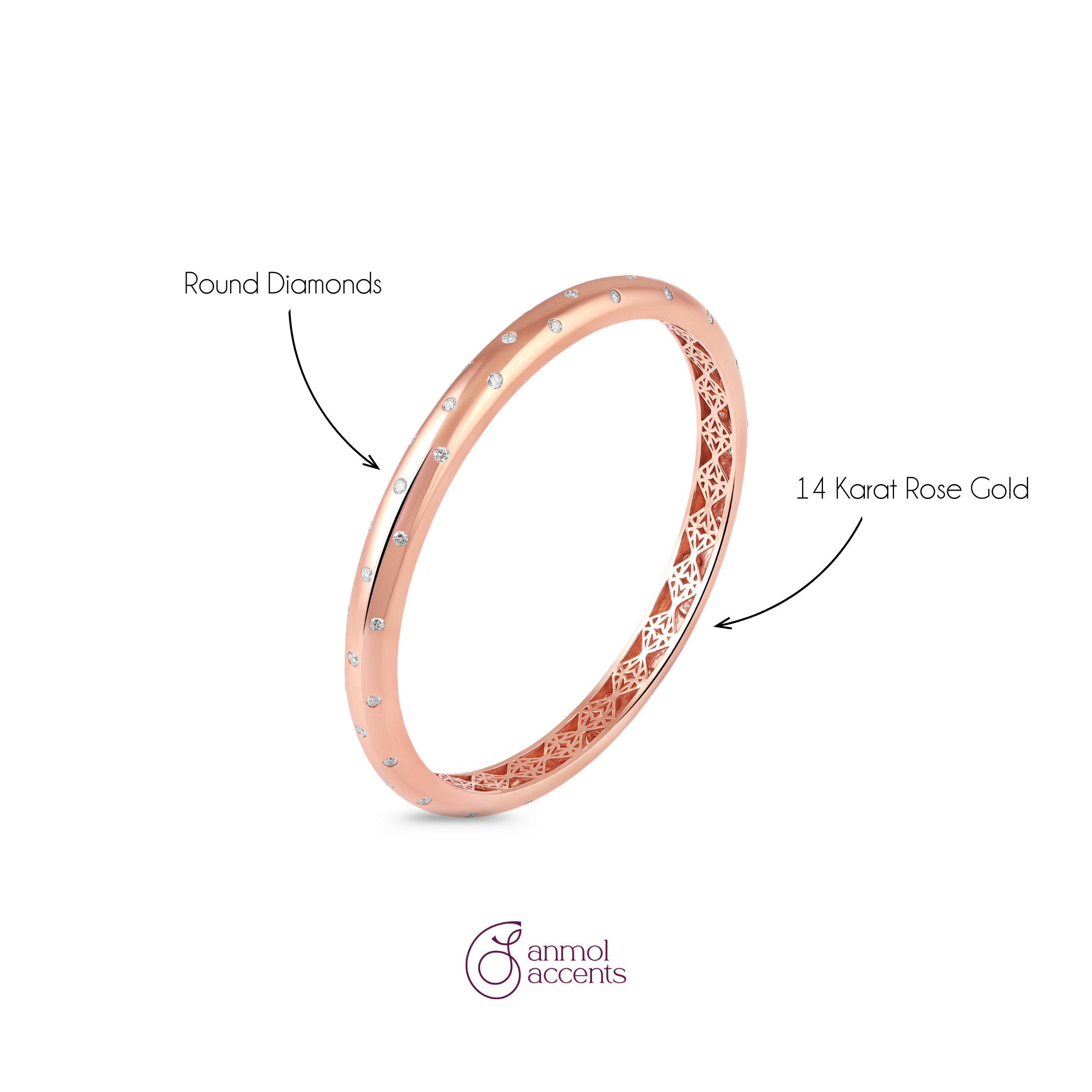 Eternal Glimmer Rose Gold Bangle