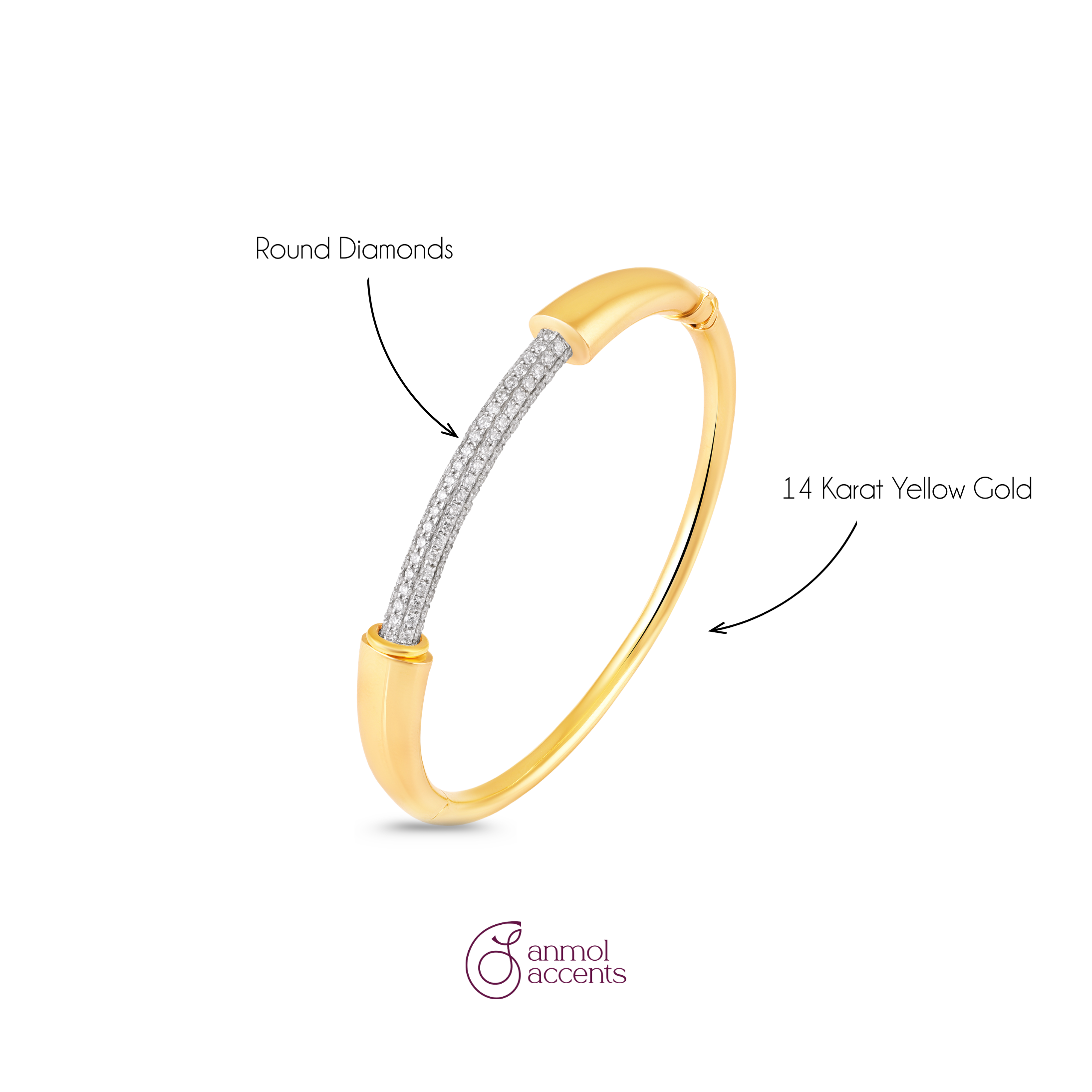 Gilded Apex Cuff Bracelet