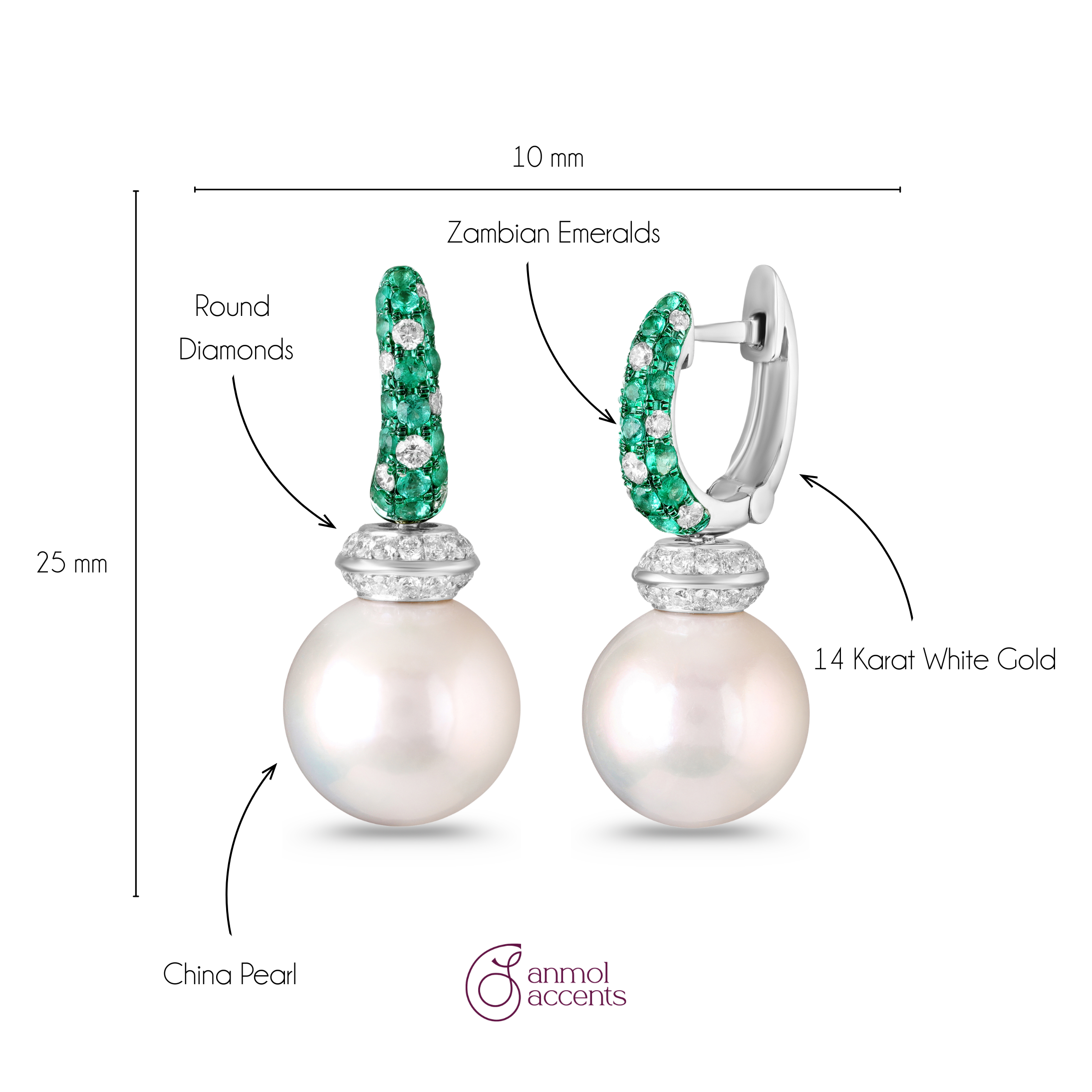 Emerald Embrace Pearl Drops