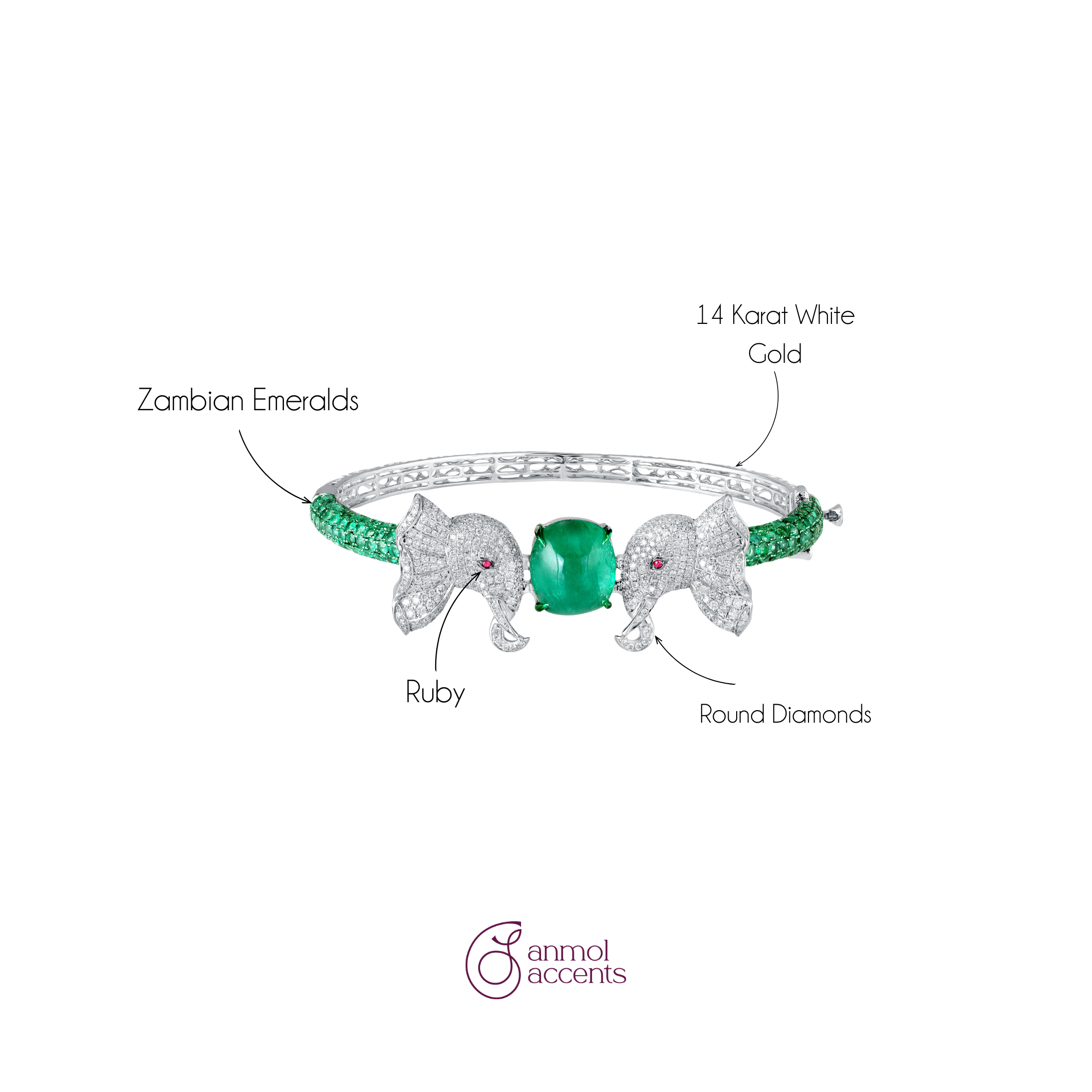 Gaja Grandeur Emerald Bracelet